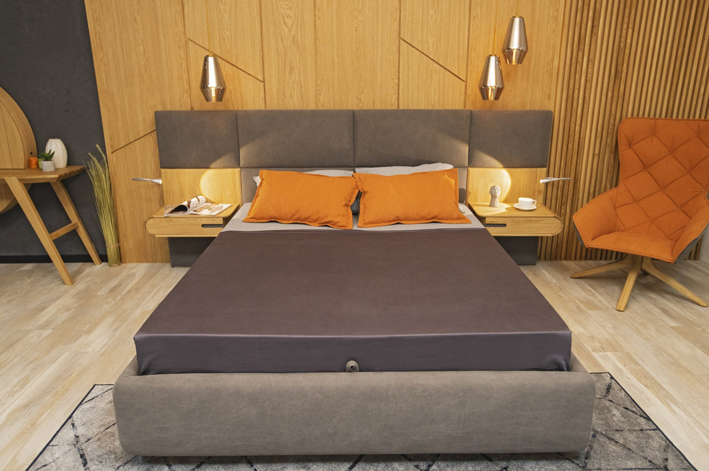 Oak Solid Wood Bed "Enkel"