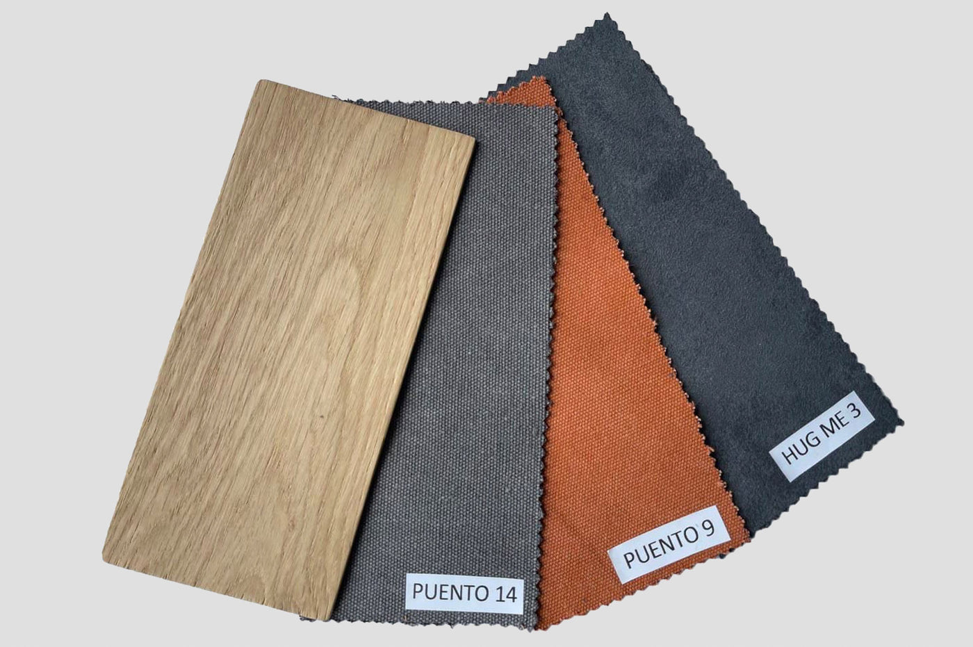 Wood and cloth samples